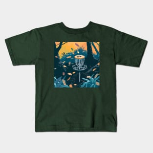 Disc Golf in the Autumn Undergrowth Kids T-Shirt